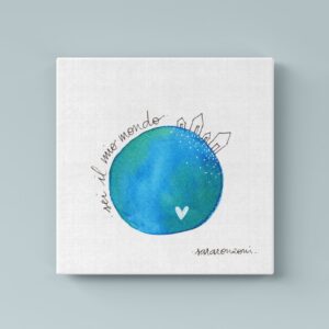 Stampa illustrazione su tela - Sei il mio mondo